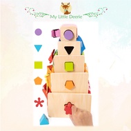 Wooden Nesting Box & Shape Sorter Stacker Montessori Children Kids Fine Motor Toy