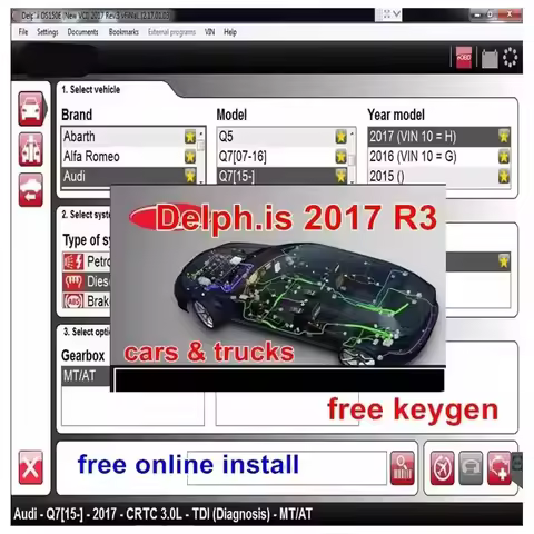 Auto+COM 2021.11+2017 R3+Del-pis 2021.10b with keygen Software Diagnostic tool Compatible with cars 