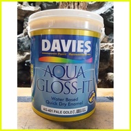 ♞,♘,♙Aqua Gloss-it AG-401 Pale Gold 4L Davies Aqua Gloss It Water Based Enamel Paint 4 Liters 1 Gal