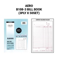 (1PKT) AERO B108-3 Bill Book / Invoice Book | 3PLY X 50SET | 7" X 10" | 5'S | 发货簿三连 X 1PKT