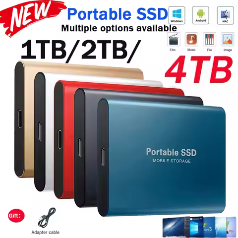 Metal Casing HDD 16TB External Hard Drive Type-C USB3.2 Solid State Hard Disk 2TB 4TB Mobile Storage