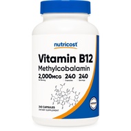 Nutricost Vitamin B12 (Methylcobalamin) 2000mcg, 240 Capsules -
