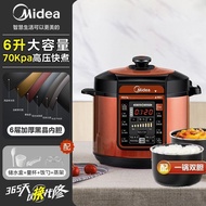 Midea Electric Pressure Cooker6Large Capacity Double Liner70KpaHigh Pressure Fast Cooking Automatic 