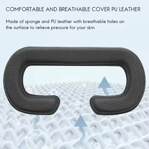 For HTC Vive Cover Pu Leather,Foam For HTC Vive Headset VR Face Cushion Cover Bundle,Easy-To-Clean F