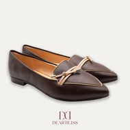 DEAR BLISS Alia Coffee Knotted Loafers
