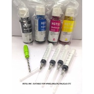 Hp Ink Cartridge Refill For HP 682, 680,678,704,21,22,60,61,65, 901, 902,63,46