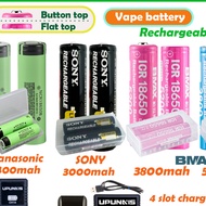 Bateri rechargeable 18650  Bateri Cas Semula Rechargeable battery 18650 Button Top Flat Top Li-ion B