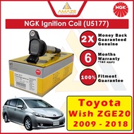 NGK Ignition Coil U5177 for Toyota Wish ZGE20 (2009-2018)(Equals 90919-02258) NGK [Amaze Autoparts]
