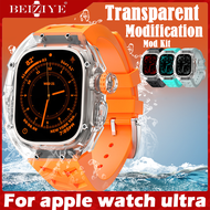 โปร่งใส Modification Kit Case สำหรับ สายนาฬิกา For apple watch band Ultra 49mm Fluororubber สาย สำหร