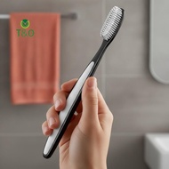 T&O 1/3/4Pcs Mix Color Long Large Head Toothbrush Hard Bristle Deep Cleaning for Adult Personal Oral