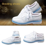 White Bowling Shoes for Men Women Unisex Sports Beginner Bowling Shoes Sneakers