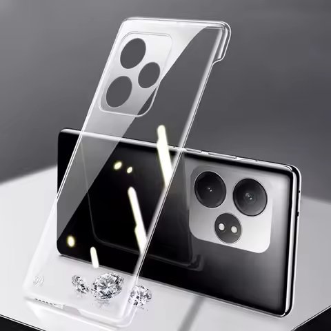 Frameless Slim Clear Hard PC Case For Realme GT 6 6T Neo6 SE ShockProof Coque Phone Cases For Realme