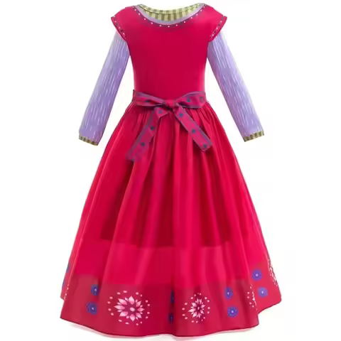 Movie Wish Dahlia Princess Cosplay Costume Girls Cute Wine Red Cartoon Dress Skirt Role Play Suit Ha