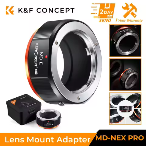 K&F Concept MD to NEX Lens Mount Adapter for Minolta MD MC Mount Lens to Sony NEX E Mount Cameras fo