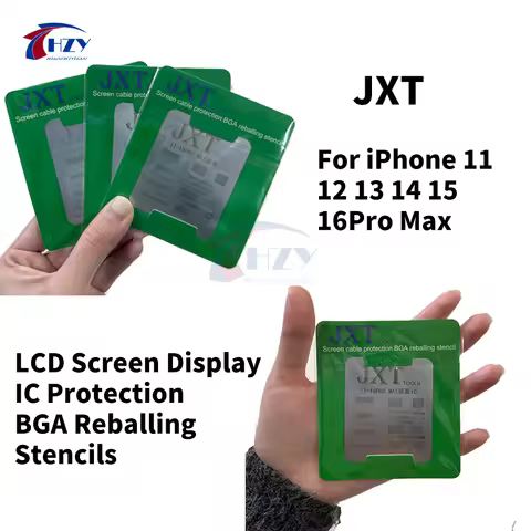 JTX LCD Screen Display IC Protection BGA Reballing Stencils for iPhone 11 12 13 14 15 16Pro Max Flex