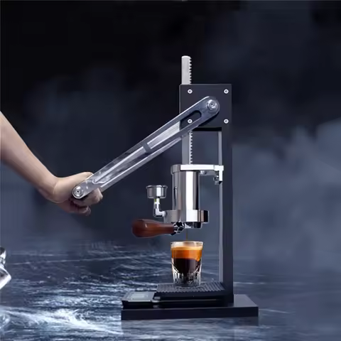 Manual Espresso Maker Hand Press Coffee Machine Lever Coffee Machine with Pressure Gauge Unplug Coff