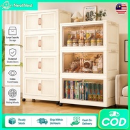 Large Space L40~90cm Double Doors Storage Cabinet Stackable Foldable Multipurpose Storage Box 收纳柜