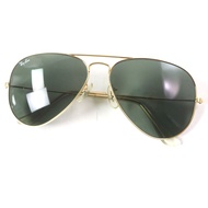 成色極佳： Ray-Ban Vintage RB3025 L0205 飛行員太陽眼鏡，採用 Bausch & Lomb 雙樑淚滴形設計，金色，尺寸 58□14，男士，帶鏡盒。