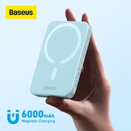 🥇✅SG READY STOCK✅Baseus 20W Magsafe Powerbank Magnetic Wireless Charging 6000mAh Power Bank, 14.7mm Non-slip Silicone Casing, Fast Charging For iPhone 12-14 Series