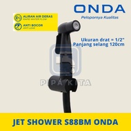 Jet Shower S 88 BM ONDA Black Color Toilet Bidet Spray Toilet Washing Hose 120 cm