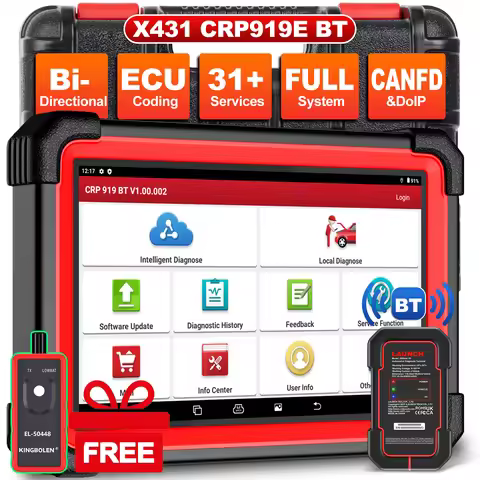 2025 new LAUNCH X431 CRP919E BT OBD2 Scanner Bidirectional add key programmer CAN FD/DoIP OE-Level A