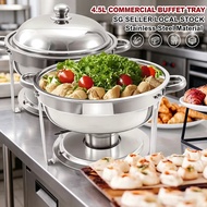 4.5L Buffet Set Round Container Food Warmer With Warmer Stainless Steel Buffet Stove