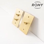 Gloden Brass Toggle CE 220V Home Bar Hotel Customized Electric Wall Switch 1GANG 2GANG 2WAY 3WAY UL Dimmer