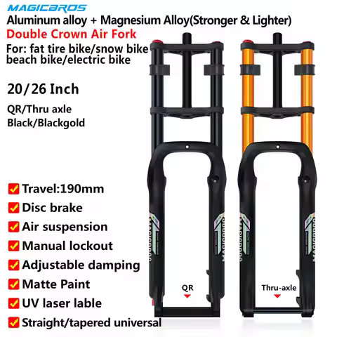 20x4.0 26*4.0 MTB DH Air Suspension QR 9*135mm 15*135mm Beach Snow Bike Electric Fat Bike Double Cro