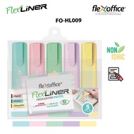 FlexOffice FlexLiner Pastel Highlighter (5mm x Set of 5) FO-HL009