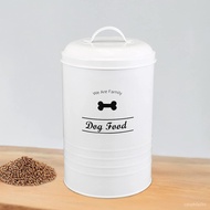 Pet Cat Food Dog Food Grain Bucket Sealed Keep Dry Moisture-Proof Galvanized Iron Storage Box Bucket Box Subpackage Cans