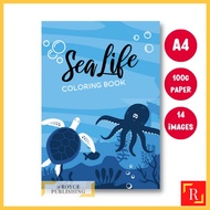 Sea Life Colouring Book For Kids, Preschoolers and Toddlers 2- (A4 | 14 Images | 100gsm)|ROYCE PUBLI