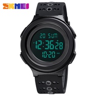 SKMEI Outdoor Sport Men Digital Watch Countdown LED Light Students Electronic Clock Silica Gel Strap