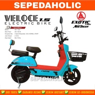 Sepeda Listrik EXOTIC VELOCE 1.5 / VELOCE 1.6 / FACTOR 815 / COOLTECH AK By Pacific 500 Watt Electri