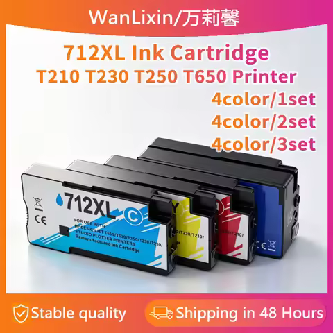 1-3set 712 XL 712XL Ink Cartridge for HP712 Ink Cartridge Compatible for HP DesignJet T210 T230 T250