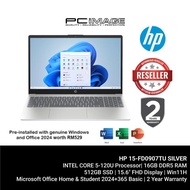 HP LAPTOP 15-FD0907TU/CORE 5-120U/16GB D5-5600/512GB G4/INTEL/15.6" FHD IPS/W11H/HOME24/2YWSILVER