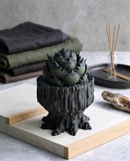 黑帝斯龍舌蘭造型塔香線香擴香座 辦公室擺設/收納/多肉塊根/送禮