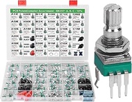 108 pcs 9 Values 3 Shaft Size knobless snap-in Mini Pot RK09 Small Potentiometer Assortment Kit for 
