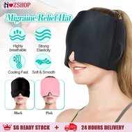 【SG】NEW Double Layer Migraine Relief Gel Cap/Headache Relief Hat/Stress Relief Eye Mask/Cold & Hot C