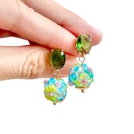 Blooming Baubles Yellow & Turquoise Earrings