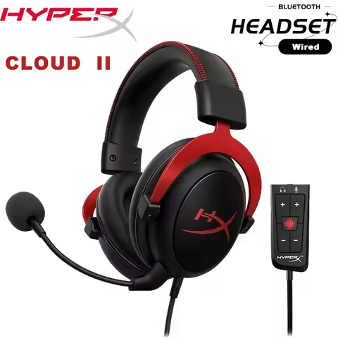 Original HyperX Cloud 2 II Gaming Wired Headset With HiFi 7.1 Surround Sound Microphone Gaming Headp
