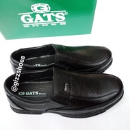 Sepatu Slip On Pantofel Pria Cowok Laki-laki Kulit 100% Murah Gat's Gats MD-3501 Hitam