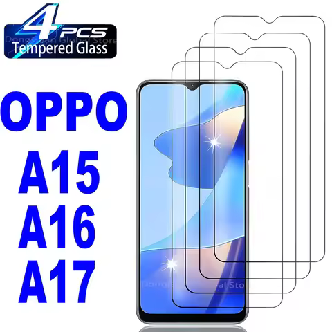 2/4Pcs 0.2mm Tempered Glass For OPPO A15 A15s A16 A16s A17 A17k Screen Protector Glass Film