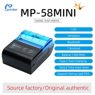 printer thermal 58mm Receipt printer bluetooth buat hp Mobile Portable Printer mesin printer mini hp