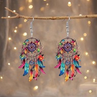 2D Acrylic Colorful Pendant Earrings - Unisex Fashion Jewelrys