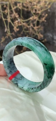冰種 天然翡翠 緬甸 A玉 玉鐲 • 冰種翡翠雕花鐲
