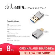 DDHiFi TC01A and TC01C HiFi Quality USB-A to USB-C Adapter Converter, Compatible with Phone, Compute