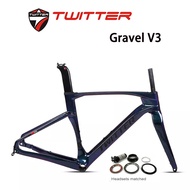 Twitter Bike Frame Gravel V3 48cm/51cm/54cm road car frame Cuadro de Carbono Road Bike Carbon Frame 700C Disc Carbon Road Bicycle Frame bicycle parts