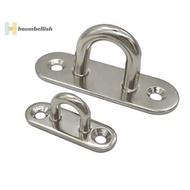 <Hoembellish> M5/6/8 Hook Hooks Eye Plate Heavy Oblong Duty Steel Stainless Pad Mount Wall U Boat Ce
