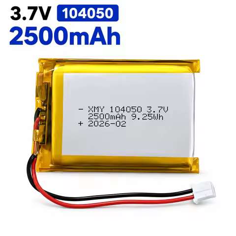 Battery 104050 3.7V 2500mAh Polymer Lithium Rechargeable Battery for Camera GPS MP5 Bluetooth Headse