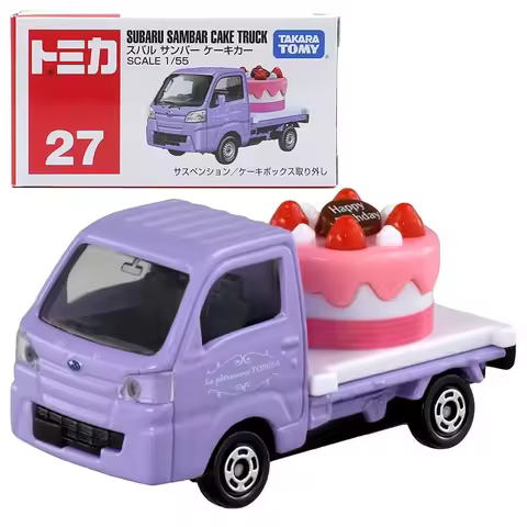 Takara Tomy Tomica No.27 Subaru Sambar Cake Car Alloy Toys Motor Vehicle Diecast Metal Model Kids Xm